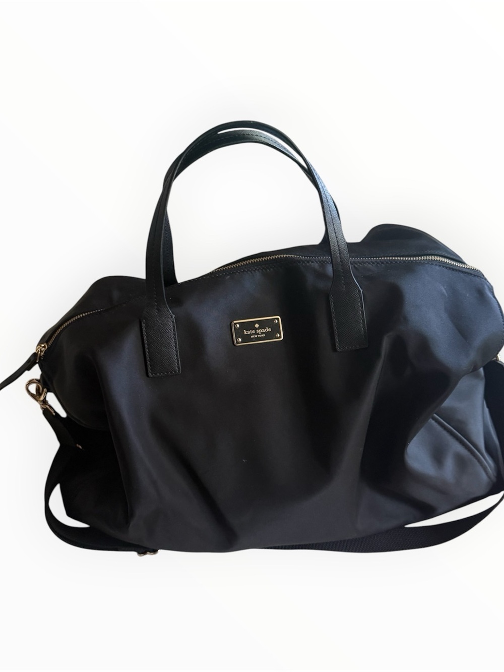 Kate Spade New York black Blake Avenue Filipa Nylon Weekender Duffle Bag